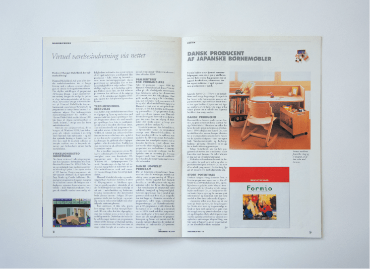 1999年 デンマーク家具機関紙掲載